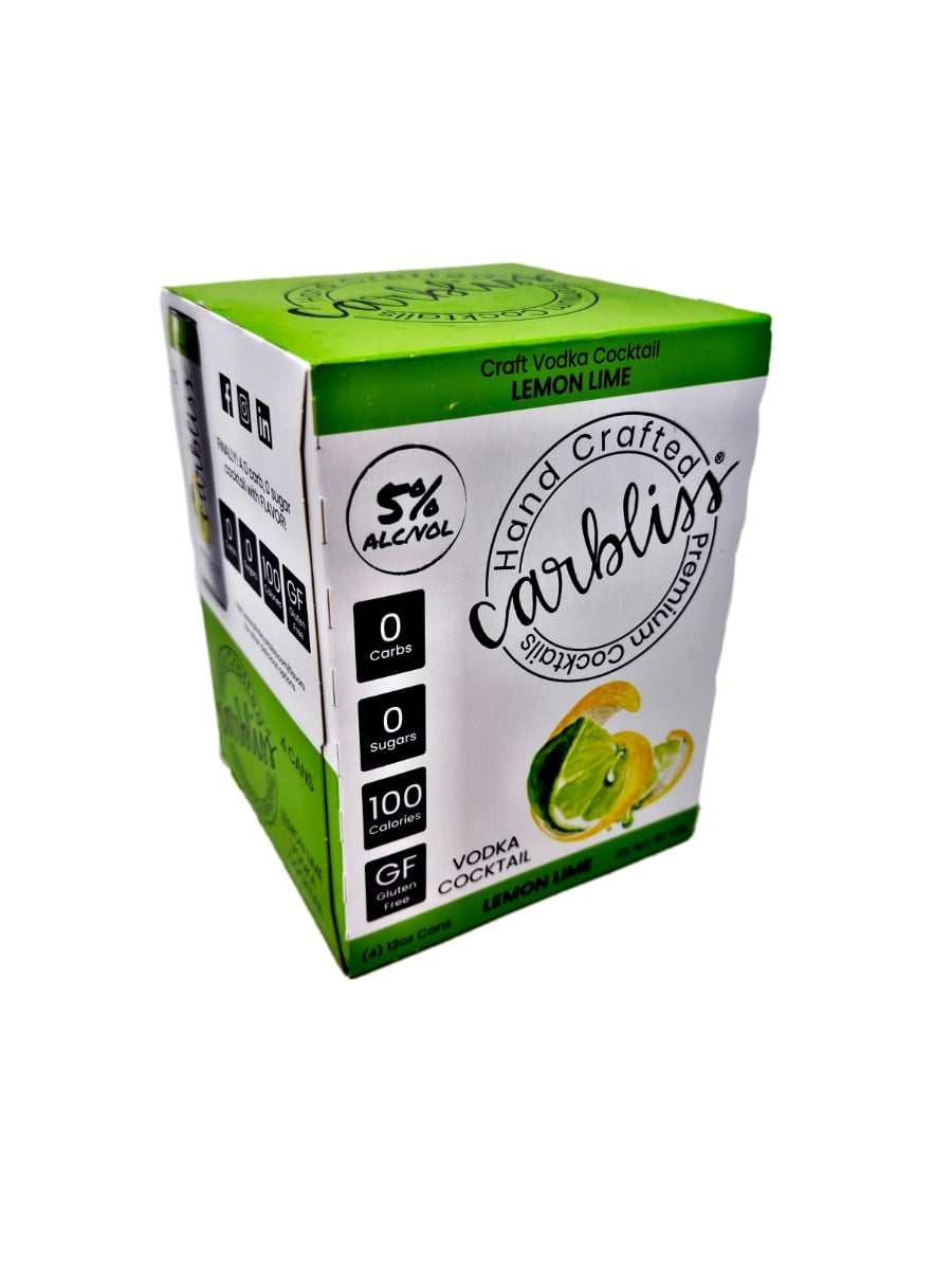 CARBLISS LEMON LIME 4 PACK CAN