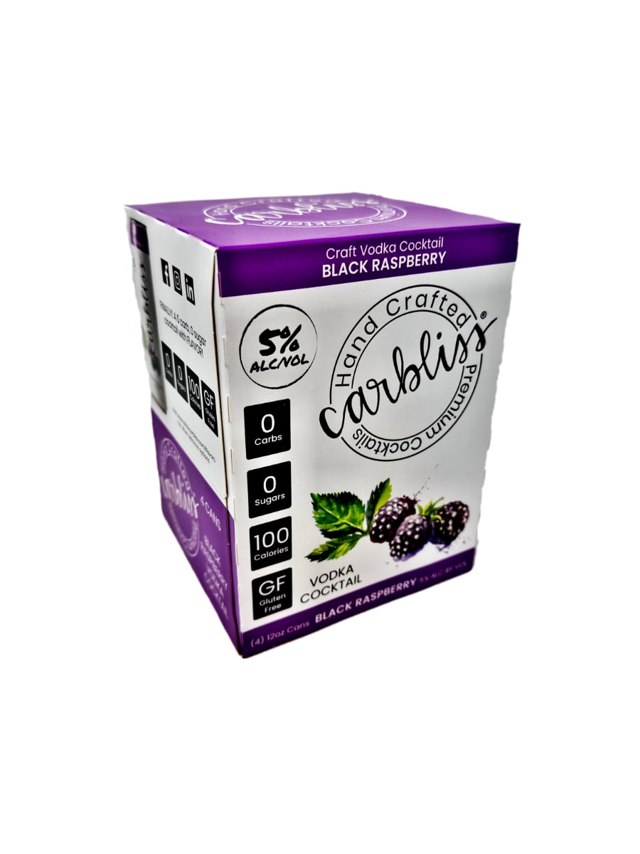 CARBLISS BLACK RASPBERRY 4 PACK CAN